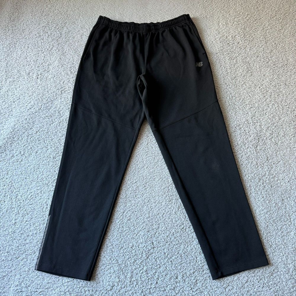 NEW New Balance Pants Mens Large Black Dry Joggers Track Athletic Run Reflective